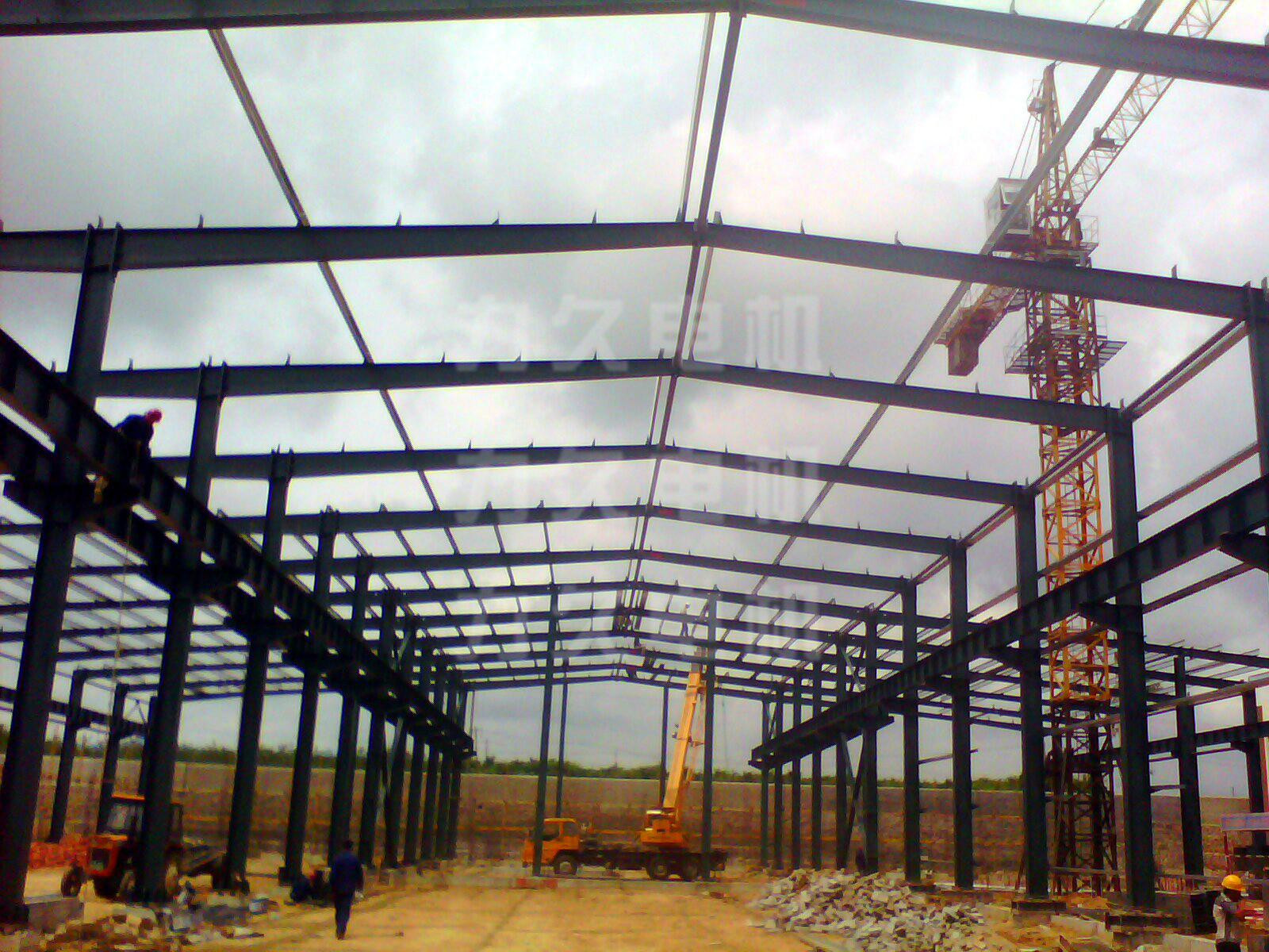 力久電機(jī)新沖壓車間鋼結(jié)構(gòu)成形 力久電機(jī)新沖壓車間鋼結(jié)構(gòu)成形