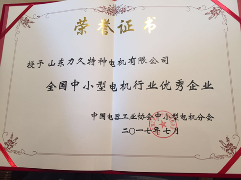 力久電機行業(yè)優(yōu)秀企業(yè) 力久電機行業(yè)優(yōu)秀企業(yè)